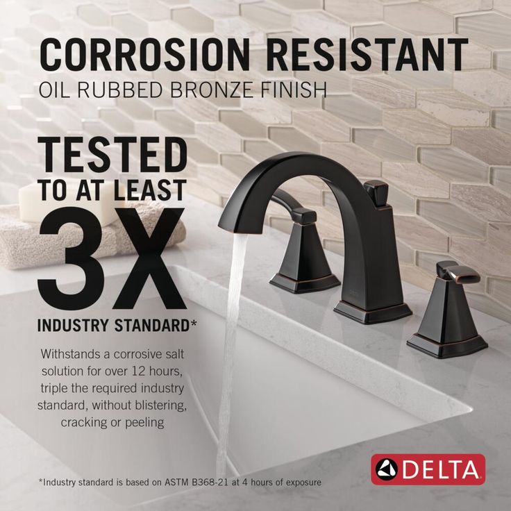 Delta Flynn Oil Rubbed Bronze 2-Handle Widespread WaterSense Bathroom Sink Faucet with Drain