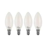 Euri Lighting 40 Watt Equivalent Warm White (2700K) B10 ENERGY STAR and Dimmable LED Light Bulb in Frosted (4-Pack)