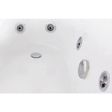 66.9 in. Acrylic Clawfoot Whirlpool Bathtub in White - Super Arbor