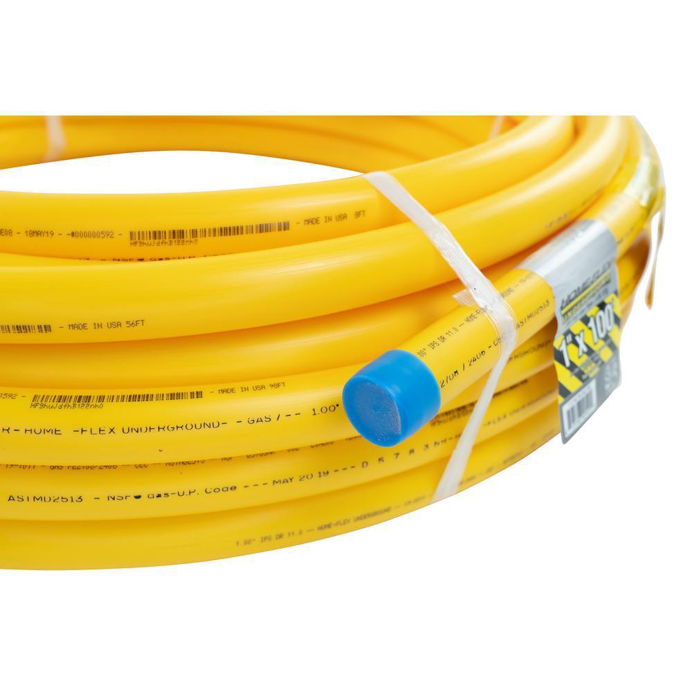 1 in. IPS x 100 ft. DR 11 Underground Yellow Polyethylene Gas Pipe
