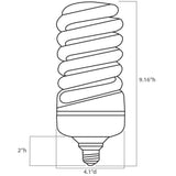 65-Watt Equivalent T5 Spiral Non-Dimmable E26 Base Compact Fluorescent CFL Light Bulb, Soft White 2700K - Super Arbor