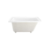 Voltaire 48 in. x 32 in. Acrylic Rectangular Drop-in Left-Hand Drain Bathtub in Glossy White - Super Arbor