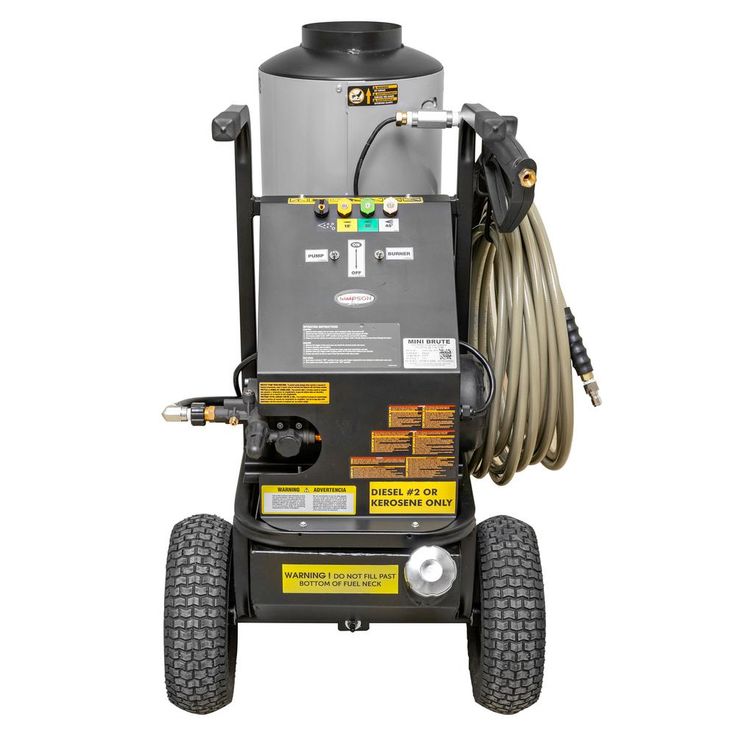 Simpson Mini Brute 1500 PSI at 1.8 GPM with Triplex Plunger Pump Hot Water Professional Electric Pressure Washer