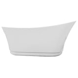 69 in. Acrylic Flatbottom Air Bath Bathtub in White - Super Arbor