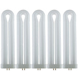 9 in. 25-Watt U-Bent T8 FUL 4-Pin GX10Q Base CFL Fluorescent Tube Light Bulb, Black Light (5-Pack) - Super Arbor