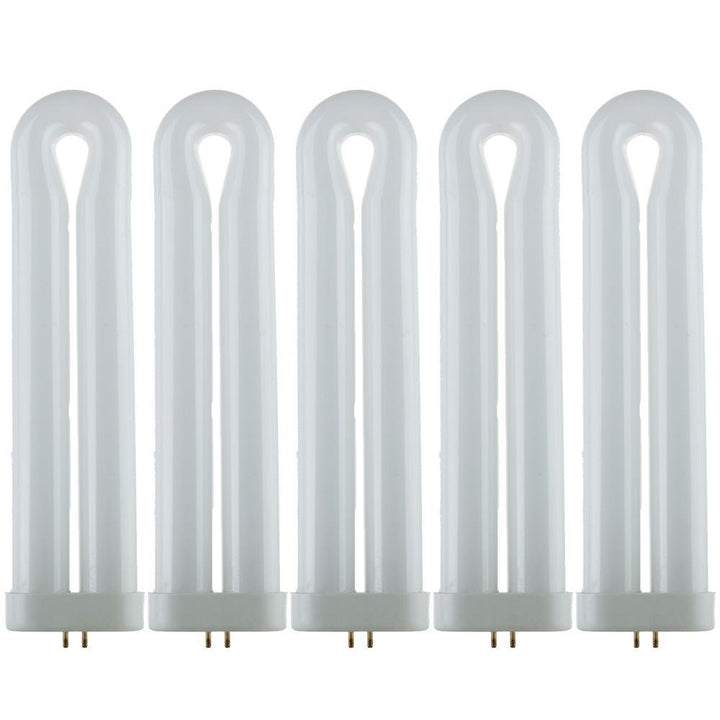 9 in. 25-Watt U-Bent T8 FUL 4-Pin GX10Q Base CFL Fluorescent Tube Light Bulb, Black Light (5-Pack) - Super Arbor