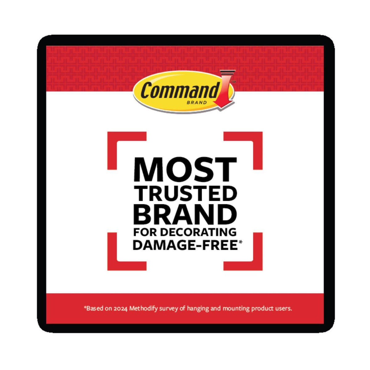 3M Command Plastic Coated White Canvas Picture Hanger, Large, 3 lb Capacity, 1 Pack