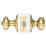 Georgian Bright Brass Keyed Entry Door Knob - Super Arbor