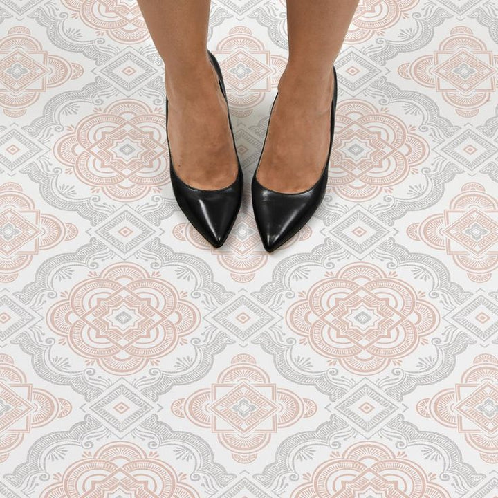 FloorPops Cecilia Peel & Stick Floor Tiles 10 Tiles/10 sq.ft