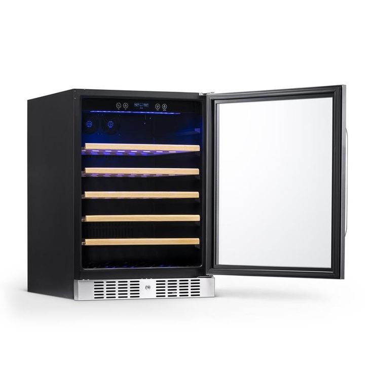 NewAir 52-Bottle Capacity Stainless Steel Built-In/Freestanding Wine Chiller