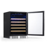 NewAir 52-Bottle Capacity Stainless Steel Built-In/Freestanding Wine Chiller