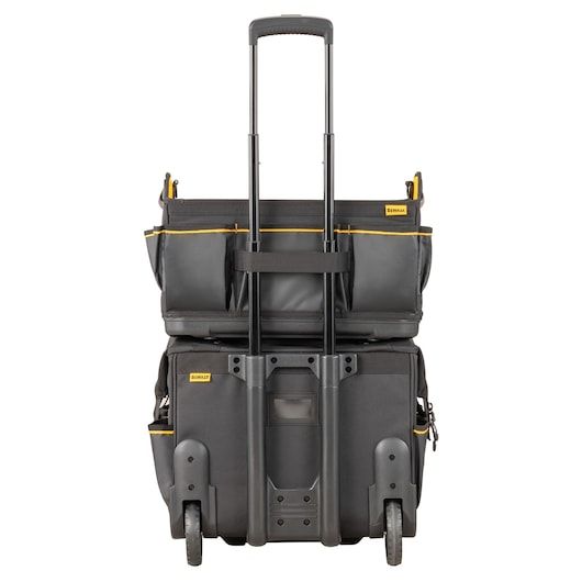 DEWALT Black- Yellow Polyester 12.125-in Zippered Rolling Tool Roll