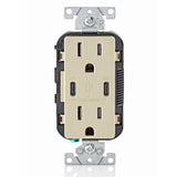 15 Amp 125-Volt Tamper-Resistant Duplex Outlet/30-Watt 6 Amp USB Dual Type-C with Power Delivery In-Wall Charger, White - Super Arbor