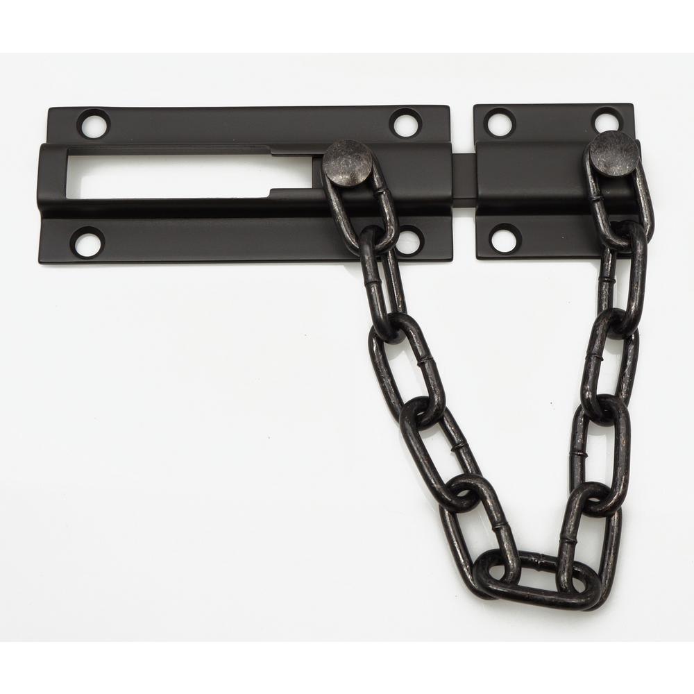Solid Brass Chain Bolt Guard in Satin Nickel - Super Arbor