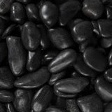 Rain Forest 0.5 in. to 1.5 in., 2200 lb. Small Black Grade A Polished Pebbles Super Sack - Super Arbor