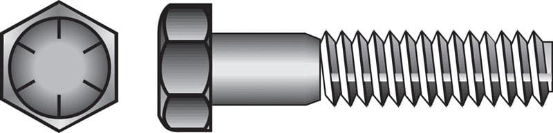 Hillman 1/2 in. Diameter x 4-1/2 in. Length Heat-Treated Steel Hex Head Cap Screws, Coarse Thread, Grade 8, 25-Pack