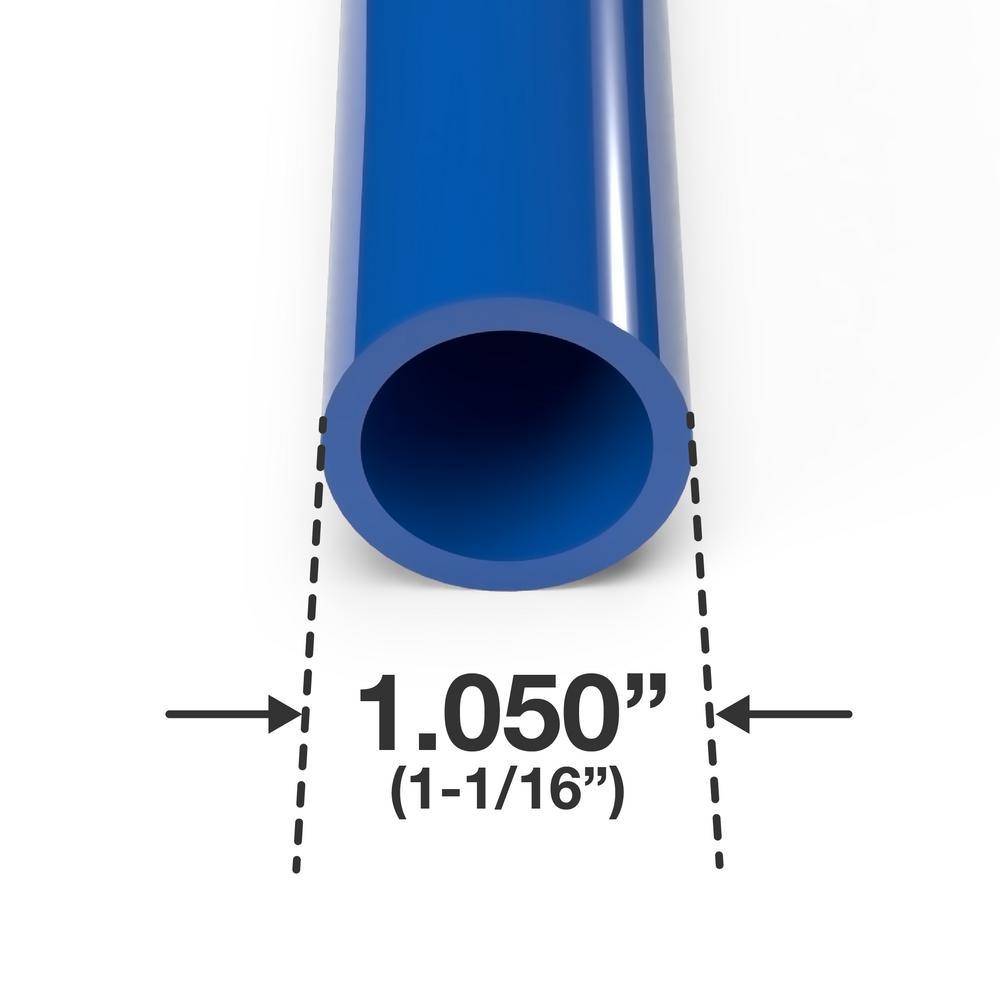 3/4 in. x 5 ft. Furniture Grade Schedule 40 PVC Pipe in Blue (2-Pack) - Super Arbor