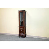 Bevington 18 in. W x 67 in. H x 14 in. D Bathroom Linen Storage Cabinet in Walnut - Super Arbor