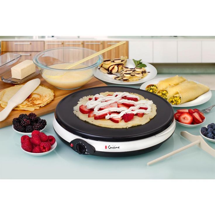 12 in. White Non-Stick Crepe Maker