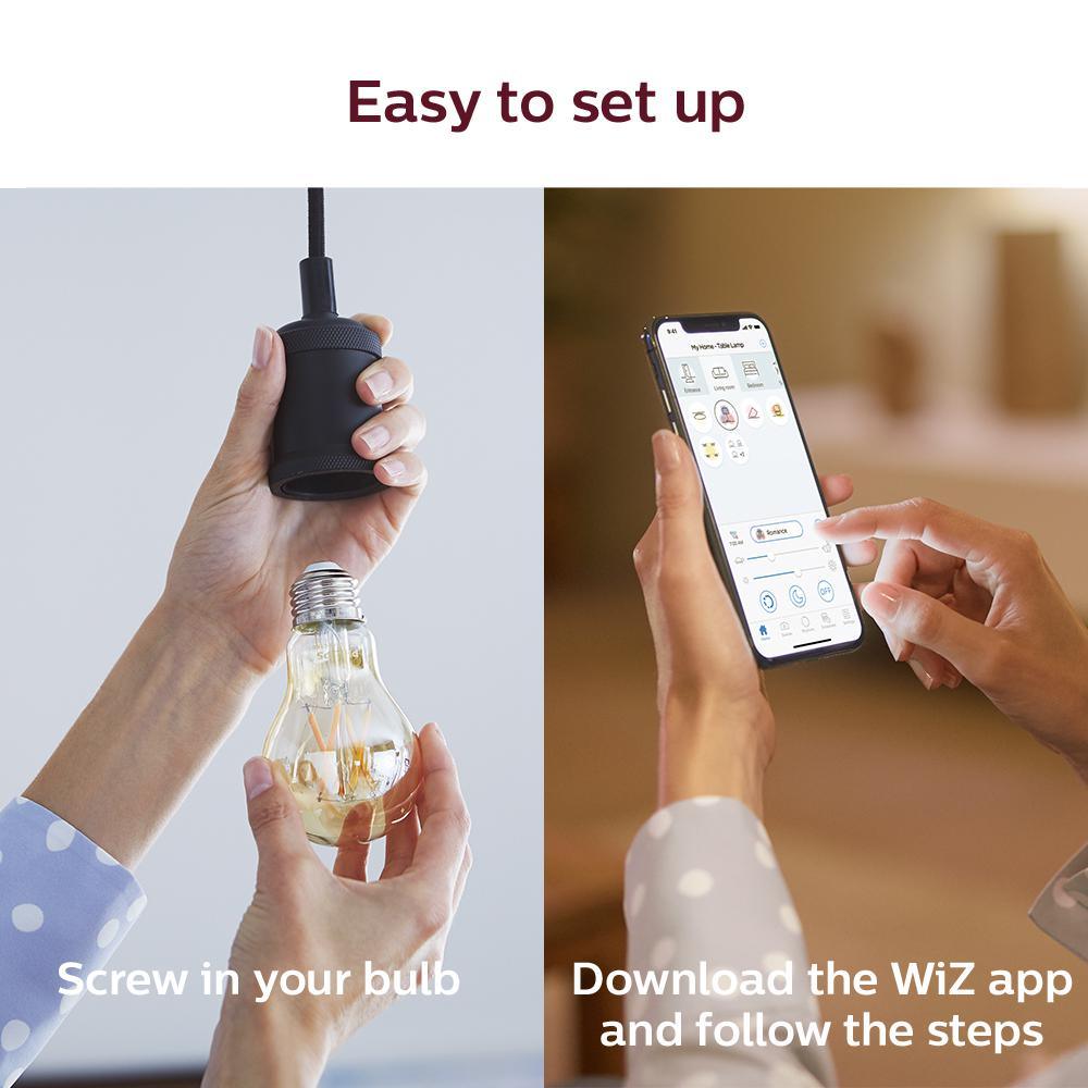 Amber A19 LED 40W Equivalent Dimmable Smart Wi-Fi Wiz Connected Wireless Light Bulb - Super Arbor