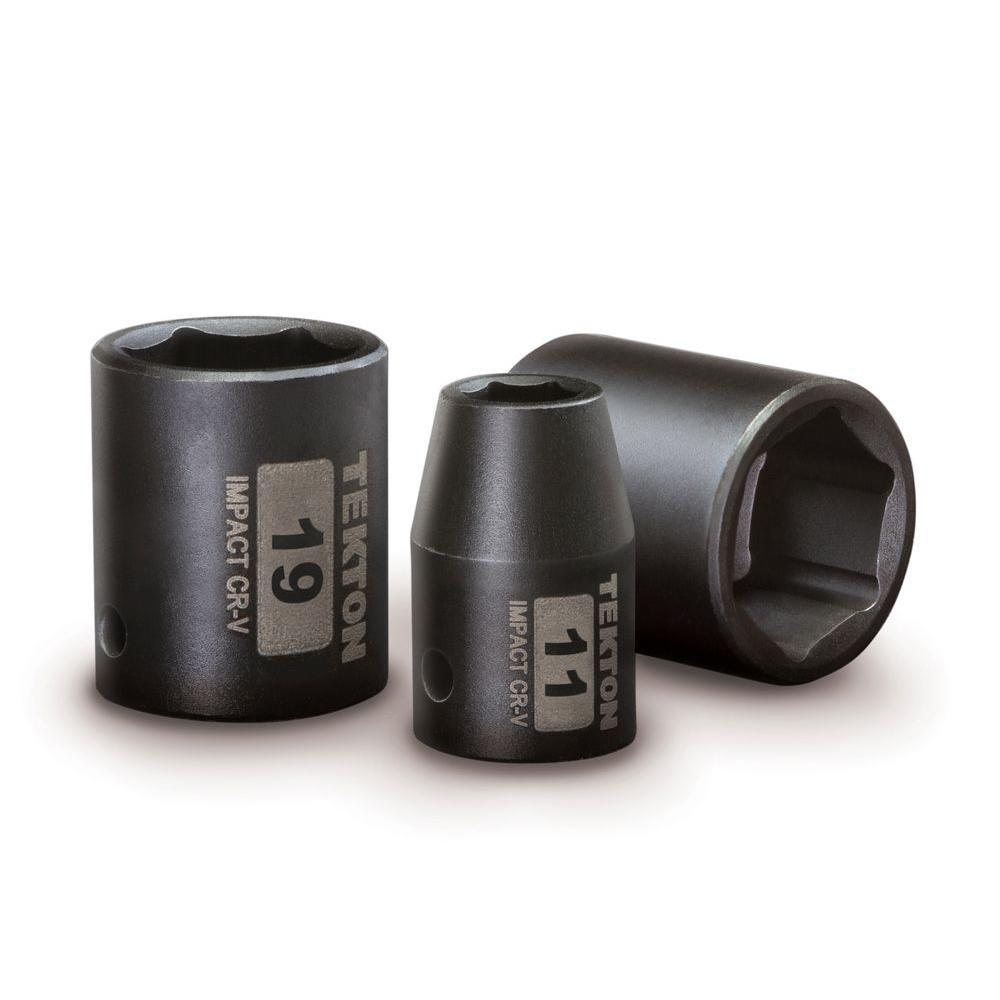 3/8 in. Drive 7-19 mm 6-Point Shallow Impact Socket Set (13-Piece) - Super Arbor