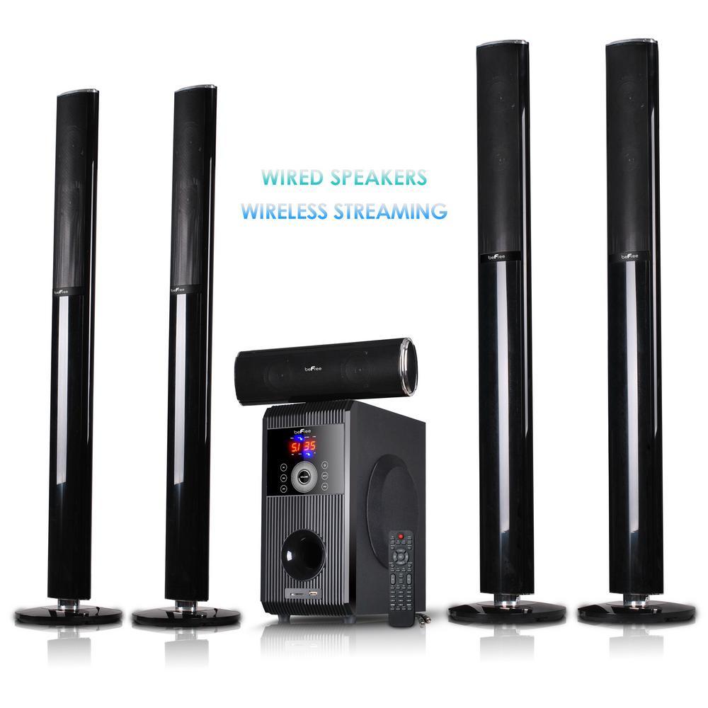 5.1-Channel Surround Sound Wired Bluetooth Speaker System - Super Arbor