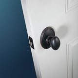 Siena Aged Bronze Passage Hall/Closet Door Knob with Wakefield Trim - Super Arbor