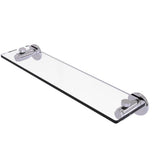 Tribecca Collection 22 in. Glass Vanity Shelf with Beveled Edges in Matte Black - Super Arbor