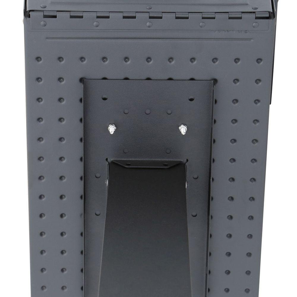Mailsafe Large, Plastic, Locking, Post Mount Mailbox, Black - Super Arbor