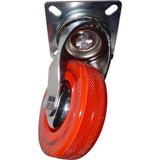 3 in. Rhubarb Red Swivel Caster with 132 lbs. Load Capacity (4-Pack) - Super Arbor