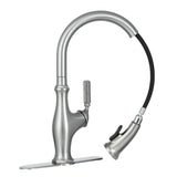 Worth Single-Handle Pull-Down Sprayer Kitchen Faucet in Vibrant Stainless - Super Arbor