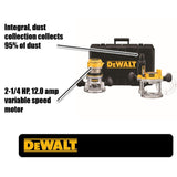 2-1/4 HP Electronic Variable Speed Fixed Base and Plunge Router Combo Kit with Soft Start - Super Arbor