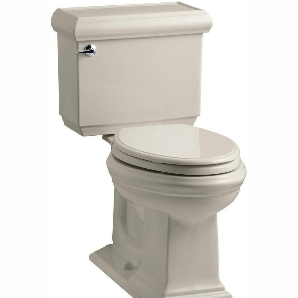 Memoirs Classic 2-Piece 1.28 GPF Single Flush Elongated Toilet with AquaPiston Flush Technology in Biscuit - Super Arbor