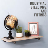 1/2 in. Black Pipe 10 in. L Wall Mounted Shelf Bracket Kit (2-Pack)