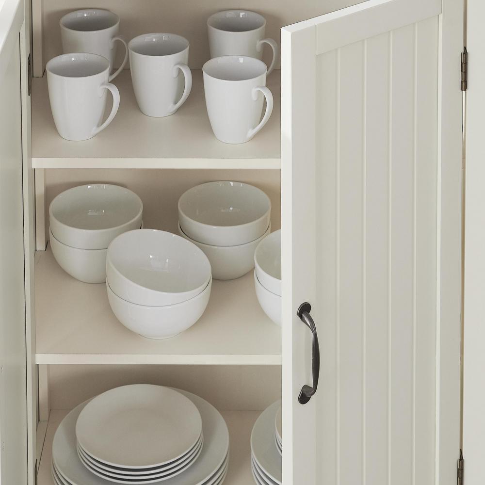 Bainport Ivory Wood Kitchen Pantry with Haze Top (28 in. W x 45 in. H) - Super Arbor