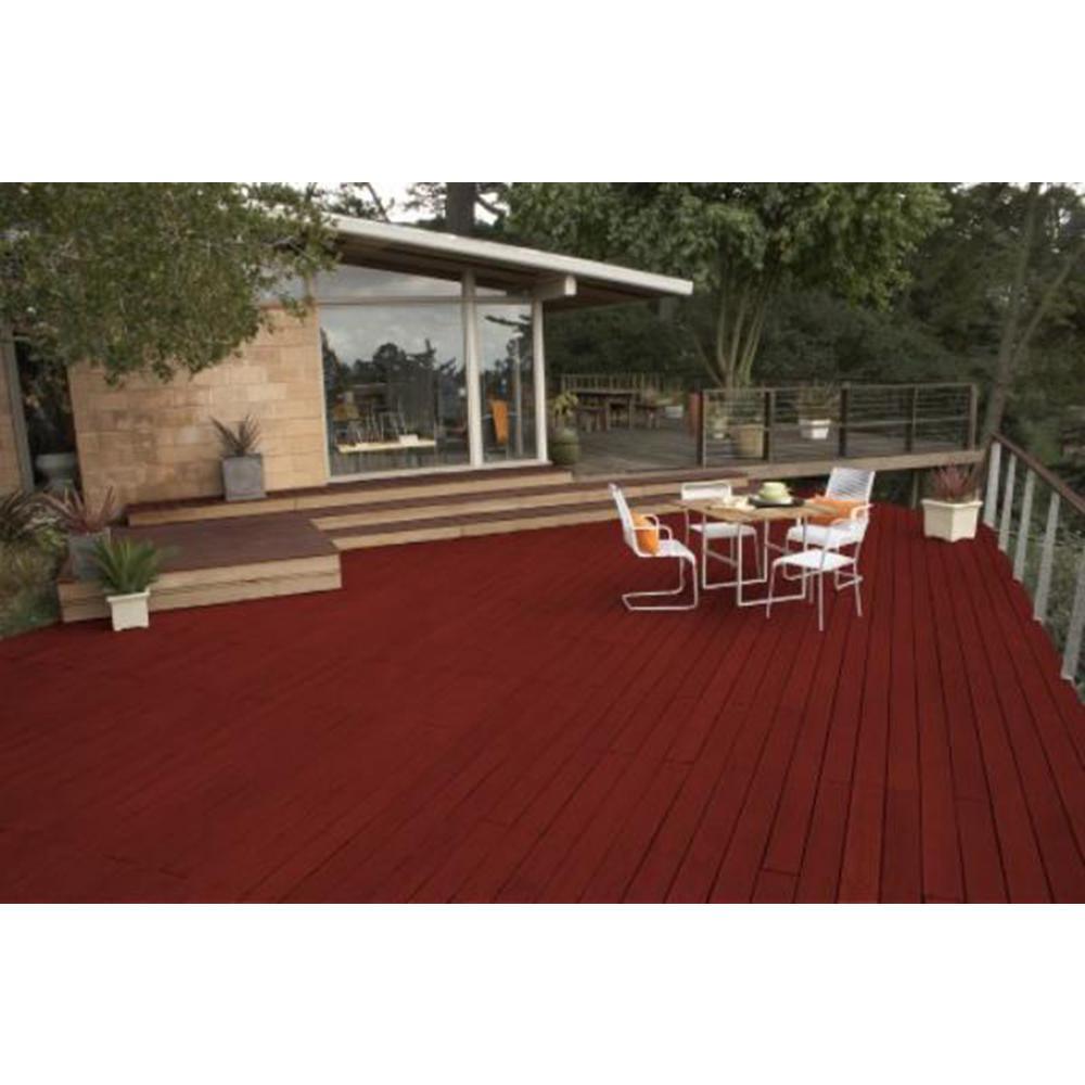 BEHR DECKplus 1 gal. Redwood Transparent Waterproofing Exterior Wood Finish - Super Arbor