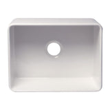 Fireclay 24 in. Single Bowl Farmhouse Kitchen Sink in White