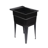 18 in. x 24 in. Recycled Polypropylene Black Laundry Sink (Pack of 2) - Super Arbor