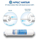Ultimate 10 in. Inline Carbon Filter with 3/8 in. Quick Connect