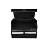 36 in. W 12-Drawer, Deep Combination Tool Chest and Cabinet Set in Gloss Black