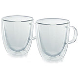 Milano Double-Wall 12 oz. Clear Glassware Coffee Mug (2-Pack)