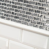 Jeffrey Court Treasure Bell Grey 11-7/8 in. x 12 in. x 8 mm Interlocking Textured Glass Mosaic Tile
