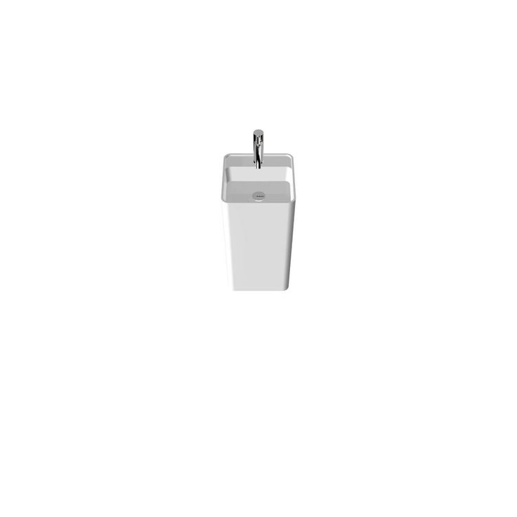 Badeloft USA Stone Resin Freestanding Sink in Glossy White