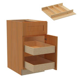 Home Decorators Collection Newport 18 in. W x 24 in. D x 34.5 in. H Assembled Plywood Base Kitchen Cabinet in Cinnamon with 2ROT Utility RH
