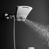 6-spray 8 in. High PressureDual Shower Head and Handheld Shower Head with Body spray in Chrome