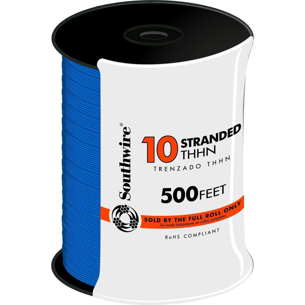 500 ft. 10 Black Stranded CU THHN Wire - Super Arbor