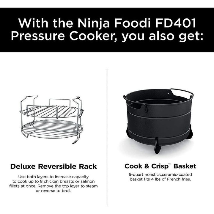 Foodi Deluxe 8 qt. Black Electric Pressure Cooker and Air Fryer