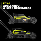 RYOBI 18 in. 40-Volt 2-in-1 Lithium-Ion Cordless Walk-Behind Push Mower with Two 4.0 Ah Batteries and Charger