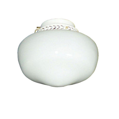 100 Schoolhouse Pure White Ceiling Fan Light - Super Arbor