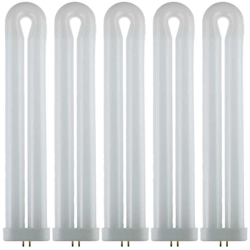 12 in. 40-Watt T8 U-Bent Ful Fluorescent Tube CFL Light Bulb Black Light Bulb (5-Pack) - Super Arbor